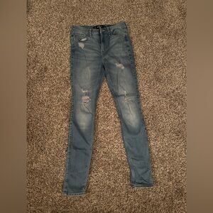 Hollister Light Blue Distressed Skinny Jeans